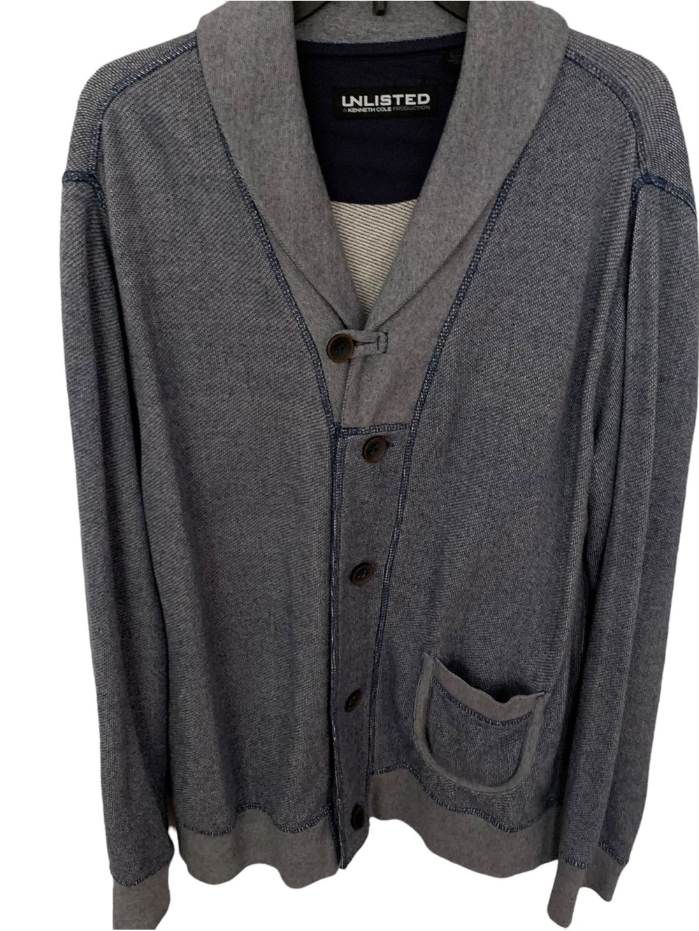 Unlisted Fleece Cardigan by Kenneth Cole Sz XL